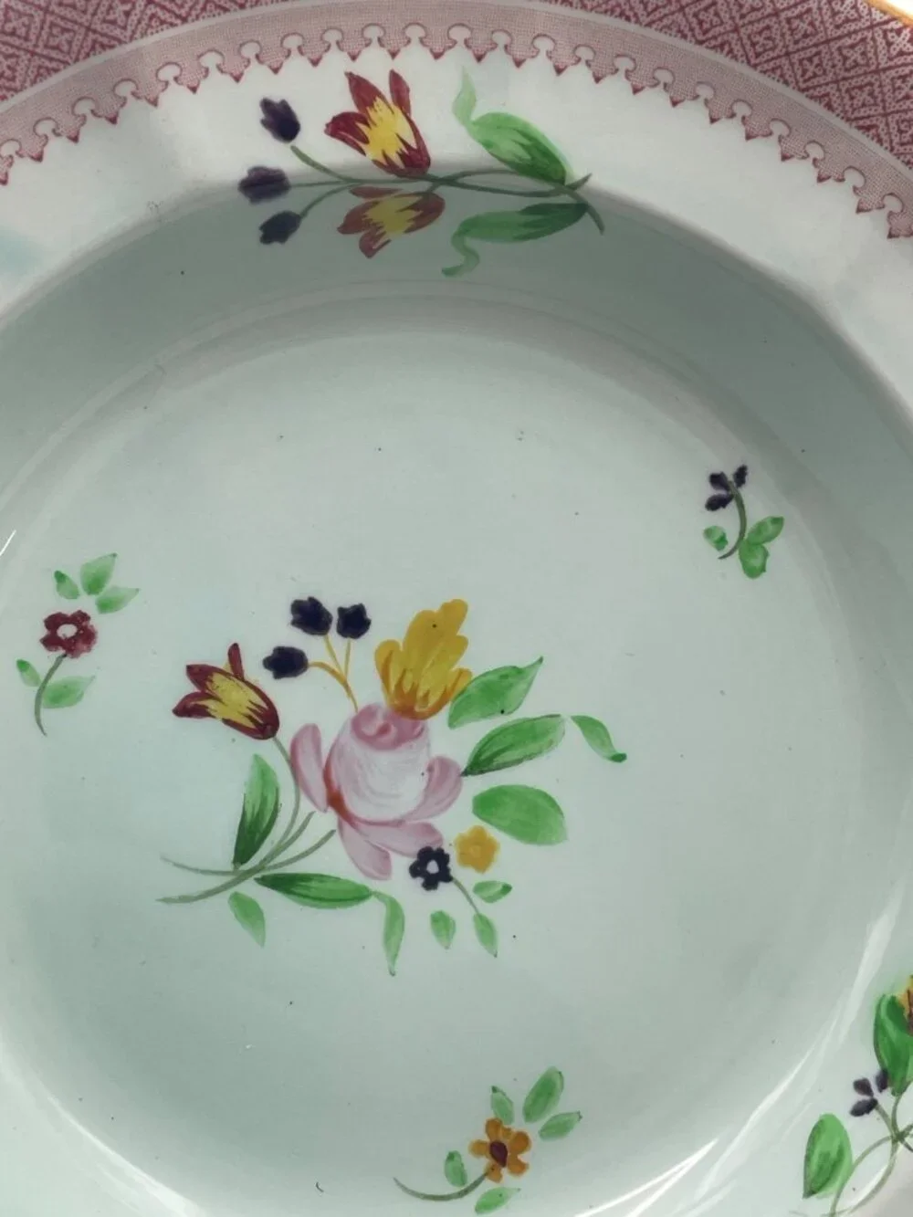 Set of 3 Adams Calyx Ware Lowestoft 8